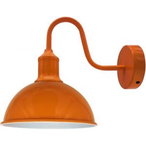 LEDSone Applique murale industrielle de style Edison en m&eacute;tal r&eacute;tro pour chambre &agrave; coucher, couloir, bar, loft caf&eacute; (Orange, Sans Ampoule) (LEDSONE, neuf)