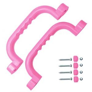 OTITU Poign&eacute;es pour Aires De Jeux Ensemble De Poign&eacute;es 2 Pi&egrave;ces - Grilles d'escalade Poign&eacute;es Aire De Jeux pour Enfants Antid&eacute;rapantes Maisons sur Pilotis Maisons De Jeux Rose (GigiToys, neuf)
