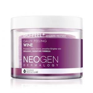 DERMALOGY by NEOGENLAB Bio-Peel Gauze Peeling Pads (Wine, 30 pads) - Peeling exfoliant et raffermissant avec PHA et vin rouge et resvératrol et acide hyaluronique - Soins de la peau coréens (FACESHOP, neuf)