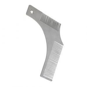 DEARMAMY Peigne À Barbe Coupe-Bordure De Voyage Outil De Modelage De Barbe Pour Hommes Peigne Rasoir À Moustache Pochoir À Barbe Pour Hommes Outils De Modelage De Barbe Acier (Liiane, neuf)