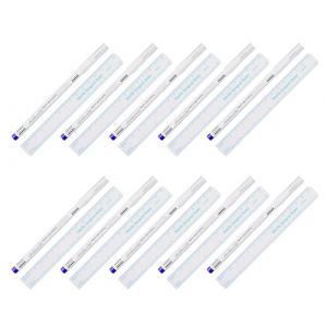 Lot de 10 marqueurs à double pointe pour sourcils avec règle en papier, marqueur de positionnement de maquillage à double pointe (六蝶云, neuf)
