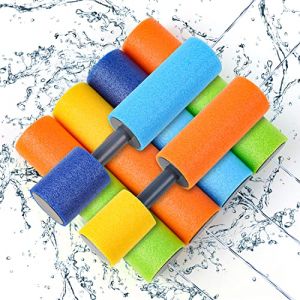 DERAYEE 6pcs Pistolet &agrave; Eau Enfant，Blaster &agrave; Eau Etir&eacute;e en Mousse, Longue Distance Blaster Shooter Pompe Jouets d'&eacute;t&eacute; Pistolet &agrave; Eau Color&eacute;e (SULOLI, neuf)