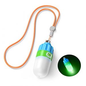 Sea Frogs Lampe de signalisation ext&eacute;rieure sous-marine &agrave; sifflet Lampe de signalisation de plong&eacute;e de nuit LED Lampe de s&eacute;curit&eacute; clignotante pour plong&eacute;e SOS (Vert) (kunlong, neuf)