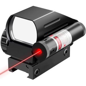 Lunette de vis&eacute;e pour Fusil &agrave; r&eacute;flecteur Rouge - Vert - kinzon 4 Zones avec r&eacute;flecteur de vis&eacute;e &agrave; Point Rouge avec pressostat et Lunette de vis&eacute;e Optique holographique Laser Rouge avec Rail picatinni (KinZon Official, neuf)