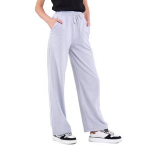 Comeor Pantalon de Jogging pour Femme - Pantalon de Sport Long en Coton - Pantalon de surv&ecirc;tement Ample avec Taille &eacute;lastique et Jambe Droite, Gris Clair, M (EcomVibe, neuf)