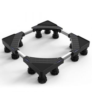 DEWEL 12 pieds Socle pour machine à laver Universal Réglable Socle pour machine à laver pour sèche-linge, charge d'ours 500kg Socle Largeur réglable 46-60cm, hauteur 10cm-13cm (cathybaobao, neuf)