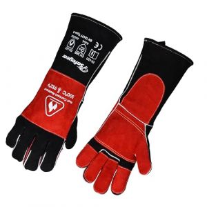 SAFEYEAR 932°f / 500°c, gants de soudage forgés en cuir, coutures Kevlar, gants de travail Extreme résistant à la chaleur et au feu pour le soudage, cheminée, four, Grill, barbecue, 16in / 40cm (SAFEYEAR PPE, neuf)