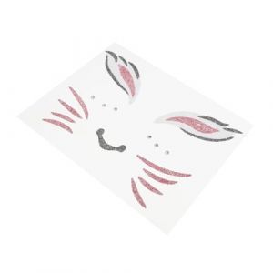 MAGICLULU Autocollants Visage De Lapin Autocollants De Visage Lapin Stickers Ornement Carnets Cartonnés Autocollant De Pâques Plastique (Rianley, neuf)