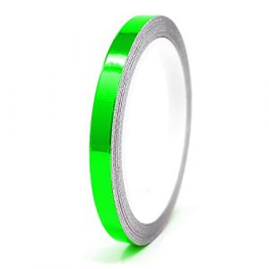 Finest Folia Bandes adhesives d&eacute;coratives pour auto voiture moto bateau mod&eacute;lisme nombreux coloris longueur 8,5m ruban adh&eacute;sif (Chrome Vert, 10mm) (Finest-Folia, neuf)