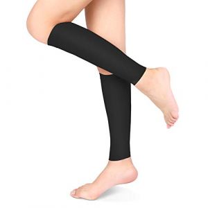 Chaussettes de Compression Mollet, Bas de Compression pour Varices, Molletière Protège23-32 mmHg Classe 2 pour Hommes et Femmes, Ultra Légère, Élastique du Traitement, Varices, Noir, L (Ironcty, neuf)