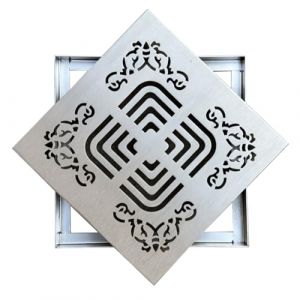 WANGCEPLSD Plaque Egout en Acier Inoxydable, Couvercle pour Regard pour Collecteur des Eaux D'égout Carré Encastré avec Trous de Drainage, Encastré, pour Allée de Trottoir de Cour(50x50cm/20x20in) (Little Coow's Hceir, neuf)