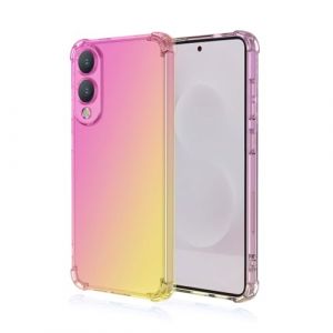 RankOne Coque de Téléphone Convient pour Samsung Galaxy S25 Edge (6.7" inches) Transparent TPU Silicone Dégradé de Couleur Case - Or Rose (Rankone, neuf)