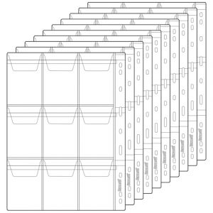 Uncle Paul Pages de Poche à Monnaie – 9 Poches/Feuille Inserts de Poche à Monnaie Standard à 9 Trous Manchons de Collecte pour Capsules de Monnaie Badges Timbres 10 Feuilles CS03109 (Uncle Paul Direct, neuf)