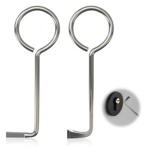 OUDQFCJ 2 PCS Kit Professionnel de Crochetage, Clé Passe-Partout Universelle, Outil d'Ouverture pour Serrures de Portes Intérieures, Clé Buntbart pour Chambres (Matériau en Acier Inoxydable) (Mapico, neuf)