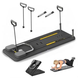 Kit R&eacute;formateur de Pilates,5 in 1 Pilates Reformer,Machine de R&eacute;formateur de Pilates avec Rouleau &agrave; Rebond Automatique,Pliable Planche Pilate pour Maison (Gris) (SUROS Y ORTEGA, neuf)