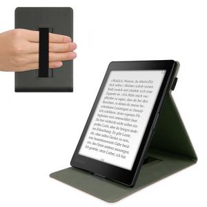 kwmobile Étui pour liseuse électronique Compatible avec Kobo Aura One - Étui Housse Rabat liseuse Simili Cuir Or Rose (SX-Commerce, neuf)