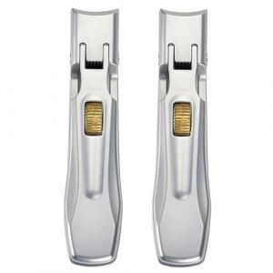 Coupe-ongles innovant avec m&eacute;canisme de pressage en acier inoxydable avec large ouverture, pratique pour couper les ongles (LMHsd83, neuf)