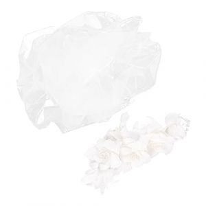 DEARMAMY 1 Jeu voile de mariée voile de costume de mariée Accessoires de cheveux pour les filles voiles de dentelle pour les mariées clip de fleur de voile pour la mariée Cristal (Telinei, neuf)