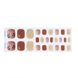 Autocollants pour ongles d'orteils en gel semi-durci Sparkles Bandes de vernis &agrave; ongles des orteils Bandes autocollantes pour p&eacute;dicure Ongles en gel Autocollants pour ongles d'orteils Bandes de vernis (Wanfor, neuf)