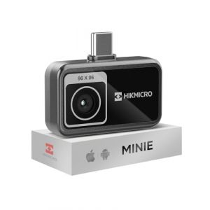 HIKMICRO Cam&eacute;ra Thermique Minie Android/iOS, r&eacute;solution IR 96 &times; 96, SuperIR 192 &times; 192, sans Batterie, Port USB-C, Compatible avec l'iPhone 15/16 (Accessoires Non Inclus) (HIKMICRO Official, neuf)