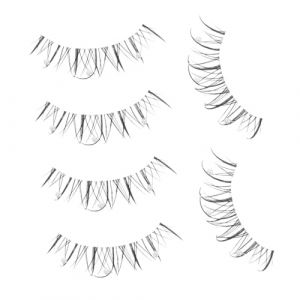 Healeved faux cils nacrés perles cils pailletés cils de renard cils longs extensions de cils scintillants cils de cils de manga cils de costume d'halloween cils de Noël nylon Black (Accompany JY, neuf)
