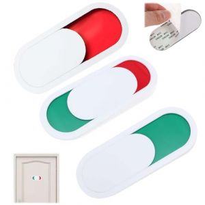 3 pi&egrave;ces Panneau de Enseigne Coulissante,10*4cm panneau de toilettes coulissant,Panneaux de Porte Libre/OCCUP&Eacute;,Panneau De Confidentialit&eacute;,Convient aux salles de bains, chambres, bureaux, etc.（Blanc） (feitao trading, neuf)