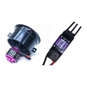 DoBoFo EDF 50 mm 3S 4900KV 12,6 V 11 pales avec ESC 40A, ventilateur &agrave; conduit avec contr&ocirc;leur de vitesse &eacute;lectronique, moteur &agrave; r&eacute;action RC, moteur sans balais, pi&egrave;ces de remplacement pour avion (hobbyEDF, neuf)