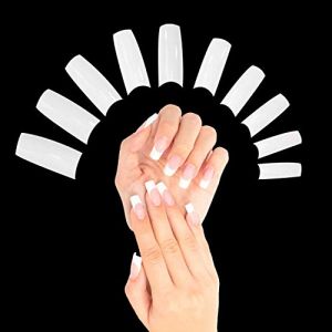 TRIXES 500 Faux ongles / tips french blancs pour Nail Art, acrylique, gel et maquillage (Digiflex FR, neuf)