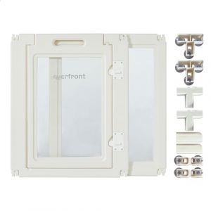 Everfront Enclos d'intérieur en plastique acrylique transparent pour chiot, chat, lapin, animal domestique, facile à assembler, pliable, pour chiens de petite et moyenne taille, 77 cm de hauteur, 2 (everfront, neuf)