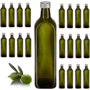 Lot de 12 bouteilles pour huile de vinaigre et liqueur 500 ml &ndash; Marasca Vides en verre fonc&eacute; Uvag Quadre avec distributeur d'huile anti-goutte et bouchon herm&eacute;tique &ndash; Fabriqu&eacute; en Italie &ndash; Usage (FirmaDiGaranzia, neuf)