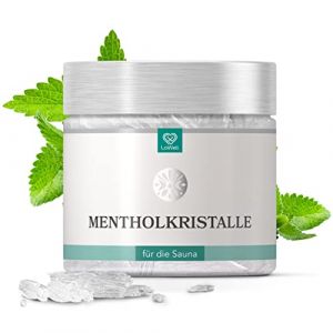 LoWell&reg; 100g Cristaux de menthol 100% menthe pure - Id&eacute;al comme infusion pour le sauna dans une bo&icirc;te refermable - Menthol (LoWell GmbH, neuf)