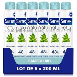 SANEX - D&eacute;odorant spray Natur Protect Pierre d&rsquo;Alun Extra Efficacy 48 h 200ml - prot&egrave;ge contre les odeurs pendant 48 heures - test&eacute; sous contr&ocirc;le dermatologique - ne contient pas d&rsquo;alcool* (RETRO FLO, neuf)