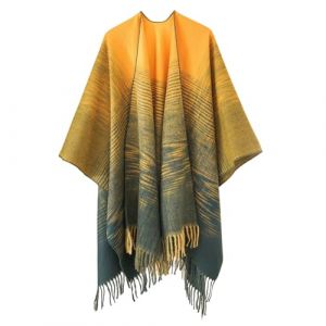 Poncho d'hiver pour Femme Femmes doux Cachemire &eacute;charpe en Laine de Grandes Pashminas ch&acirc;le Automne Printemps Hiver Coupe-Vent Chaud Mode Cape Ch&acirc;le Cardigan Ch&acirc;le Cape Poncho Chaud De Femme (Beythetly, neuf)