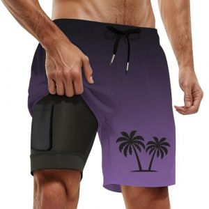 Générique Shorts de Bain Homme,Garçons Court de Plage Natation Casual Maillot de Bain Shorty Séchage Rapide Short Bain Homme Long Boxer de Bain Garcon Maillot de Bain Ethnique Natation/Surf/Loisirs (Maythere, neuf)