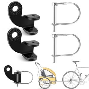 HGRGHH Attache Remorque V&eacute;lo, 2 Pcs Attache Remorque V&eacute;lo avec 2 Boucle en U, Coupleur de Remorque de V&eacute;lo, pour Remorque de V&eacute;lo, Remorque Chien (12,2 mm) (RAIN ELEPHANT LIMITED, neuf)