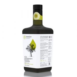 Huile EVO Tunnaliva - Huile d'Olive Extra Vierge Italienne - 100% Nocellara del Belice - IGP Sicile - Bouteille de 500 mL (Tunnaliva | Oleicoltori Siciliani, neuf)