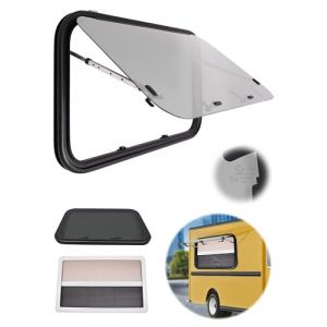 Fen&ecirc;tre d'exposition 900 x 550 mm pour caravane, camping-car et camping-car avec store enrouleur &agrave; 65&deg; avec moustiquaire, fen&ecirc;tre lat&eacute;rale ext&eacute;rieure &agrave; pousser pour caravane, camping-car et (CCREAMT12, neuf)