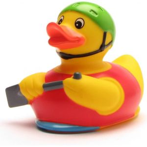 DUCKSHOP I Canard de Bain en Bateau à rames I Canard en Plastique Kayak I avec Porte-clés Canard en Plastique Inclus dans Le Set I Cadeau pour Les Amateurs de canoë I Cadeau pour collectionneurs (Duckshop.FRance, neuf)