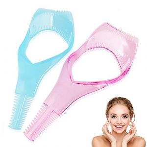 3 En 1 Maquillage Cils,Mascara Guide Applicateur,Outil Sup&eacute;rieur Inf&eacute;rieur Mascara Guide,Applicateur Cils Peigne Cosm&eacute;tique Outil,2Pcs Applicateur en Silicone pour Mascara,pour le Maquillage Des Yeux (FeiXiehouse, neuf)