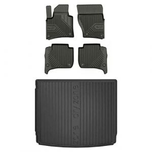 MOTOS Kit de tapis de voiture et de tapis de coffre en caoutchouc pour Porsche Cayenne II 2010-2017 Am&eacute;liorez votre confort de voyage avec tapis antid&eacute;rapant voiture 3D- Tapis de sol voiture tous temp (MOTOS EU, neuf)