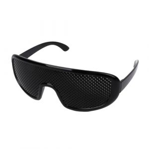 Lunettes à sténopé, lunettes de contrôle de la vision, monture pliable ergonomique avec verres sténopiques multi-trous améliorés, design adapté aux poches pour étude, lecture et utilisation en (yzsuistu, neuf)
