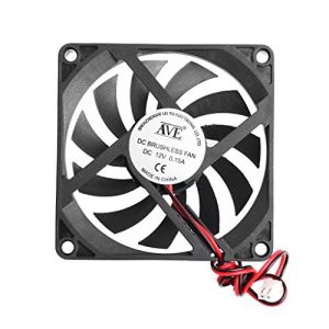 KOFUN Ventilateur 8010 pour ordinateur de bureau 80 x 80 x 10 mm 12 V 2 broches 80 x 80 x 10 mm (12 V) (qoeifj, neuf)