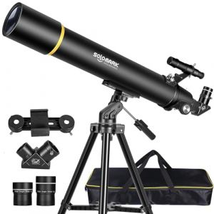 T&eacute;lescope astronomique pour Adultes, t&eacute;lescope r&eacute;fractif Professionnel de Calibre 80mm 900mm pour Enfants et d&eacute;butants, t&eacute;lescope de Voyage Compact et Portable avec Sac de Transport (Inter-Stellar, neuf)