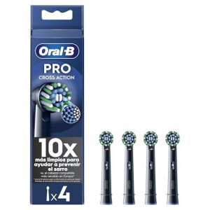 Oral-B Pro Cross Action Noire Brossettes pour Brosse à dents électriques, Pack De 4 Unités (ZURRPRO, neuf)