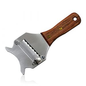 LEEQ Trancheur de Truffes - Rasoir à Truffe Trancheuse à Fromage à Truffe Réglable avec Poignée en Bois pour Légumes, Ail, Champignons(19,5 x 8 x 1,2 cm) (LEEEU, neuf)