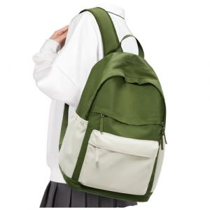 VGCUB Sac a Dos Collège Lycee Ado Fille Garcon Scolaire Sac à Dos Cartable College Fille Primaire Ecole Renforcé Léger Impermeable Sac ados Scolaires Garçon Bookbag Blanc-vert (YANZM, neuf)