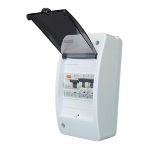 RoadEu - Coffret de chantier, Distributeur de courant 230V - Tableau Électrique Équipé d’un Interrupteur Différentiel type A/AC et de Disjoncteurs Phase + Neutre L1+N "C" Répartiteur de Courant 230V (RoadEu, neuf)
