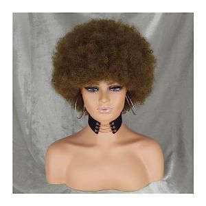 Perruques pour femmes Perruques afro for femmes noires perruques afro crépues courtes bouclées rebondissantes énormes perruques bouffantes moelleuses synthétiques de qualité supérieure for le cosplay (mengliouzhou, neuf)