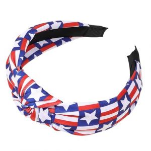 Bandeau pour le jour de l'ind&eacute;pendance, 4 juillet, 4 juillet, bandeau patriotique - Accessoire de cheveux doux pour le jour comm&eacute;moratif - Accessoire de coiffure avec drapeau am&eacute;ricain pour (Papea, neuf)