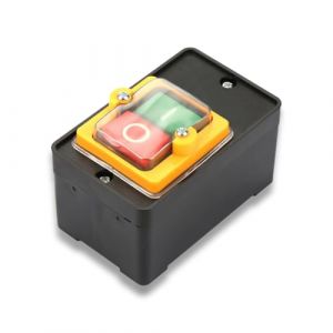 Joyzan Interrupteur Bouton Poussoir étanche Marche Arrêt, Moteur électrique Contrôle équipement Mécanique Arrêt Démarrage Outil Commutation Anti Poussière Commutateur Commande Puissance Monophasé (Enraek, neuf)